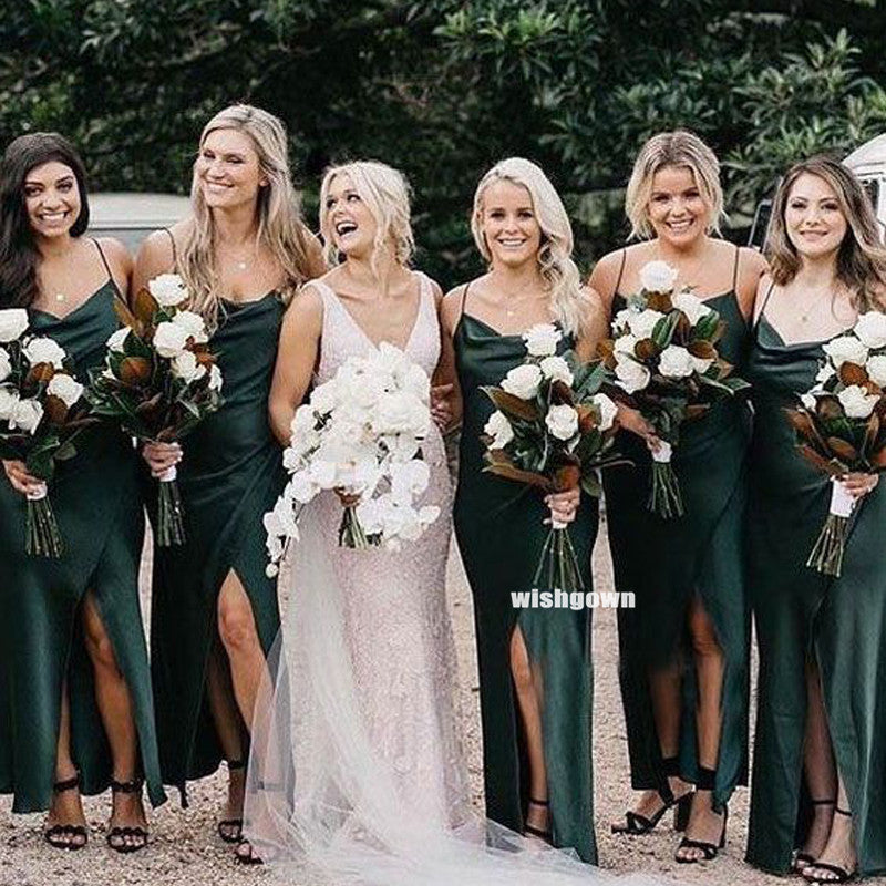 forest green bridesmaid dresses